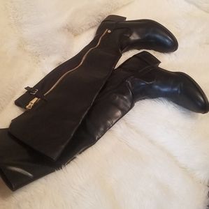 Black knee high boots